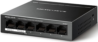 Коммутатор PoE+  6-портовый  Mercusys MS106LP  (MS106LP(UN))