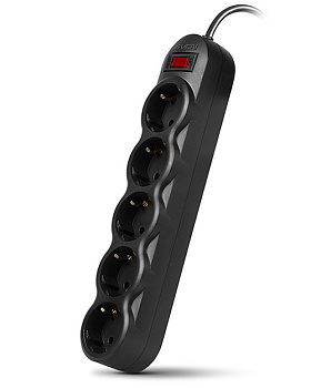 Сетевой фильтр SVEN SF-05L 5,0 м (5 sockets), черный (SV-015084) Сетевой фильтр SVEN SF-05L 5,0 м (5 sockets), черный (SV-015084)