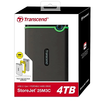 Внешний жесткий диск 2,5 4TB Transcend TS4TSJ25M3C Type C (TS4TSJ25M3C)