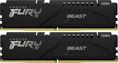 Оперативная память Kingston Fury Beast (AMD+Intel), DIMM DDR5 64 GB kit (2x32GB)  (KF564C32BBEK2-64)