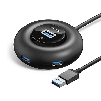 USB хаб 3.0 4 port HUB, 0.3m (ORICO-YS2-U3-03-BK-BP)