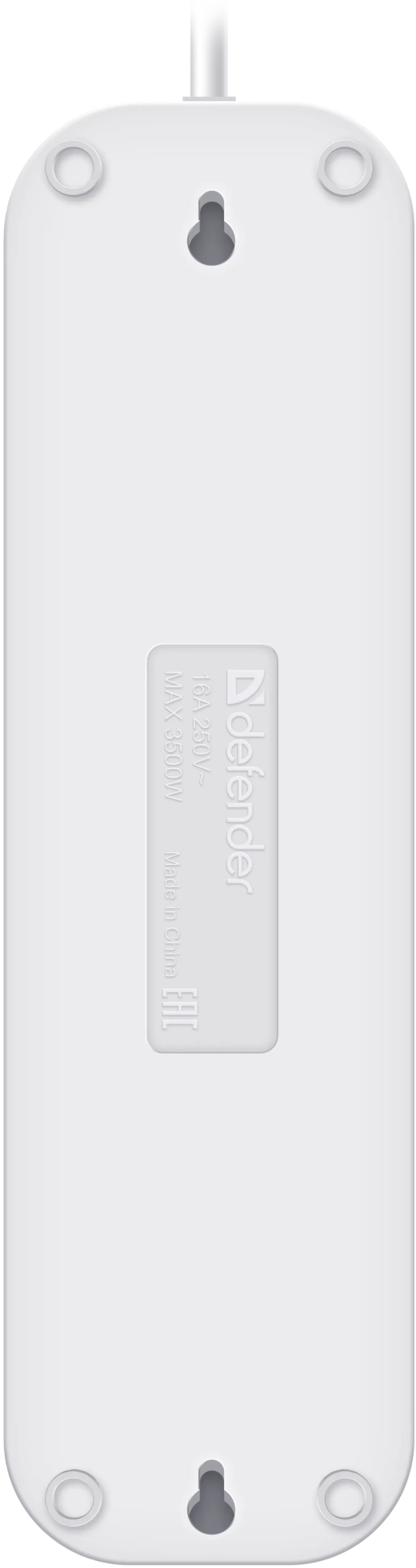 Удлинитель с заземлением Defender L340 16 А, 7 м, 4 розетки, белый (99364) Удлинитель с заземлением Defender L340 16 А, 7 м, 4 розетки, белый (99364)