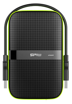 Внешний HDD Silicon Power Armor - A60 5TB USB 3.2 Gen1 Black/Green (SP050TBPHDA60S3K)