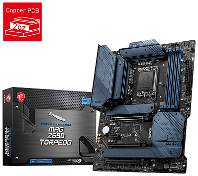 Материнская плата MSI MAG Z690 TORPEDO LGA1700 iZ690 HDMI DP ATX (MAG Z690 TORPEDO)