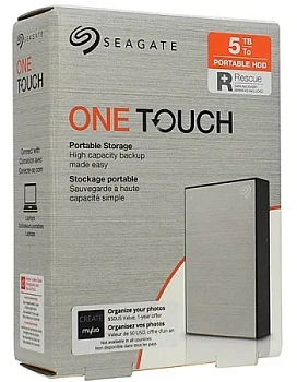 Внешний жесткий диск 5Tb Seagate One Touch Silver USB3.1 (STKZ5000401)