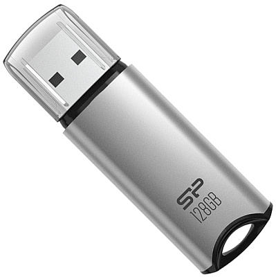 Флэш-накопитель Silicon Power Marvel M02 128GB, Silver (SP128GBUF3M02V1S)