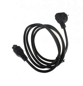 Кабель питания для ноутбуков Cablexpert PC-186-ML12-3M, 3м, Schuko- C5, 10А, пакет, черный (PC-186-ML12-3M)