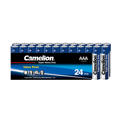 Батарейка CAMELION Super Heavy Duty R03P-SP24B 24 шт. в плёнке (R03P-SP24B)