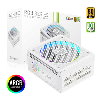 Блок питания Gamemax RGB 850G WH Gold (2141-0850B0021)
