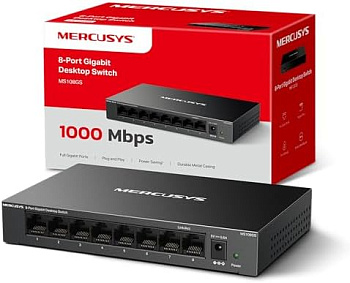 Коммутатор GbE  8-портовый Mercusys MS108GS  (MS108GS(UN)) Коммутатор GbE  8-портовый Mercusys MS108GS  (MS108GS(UN))