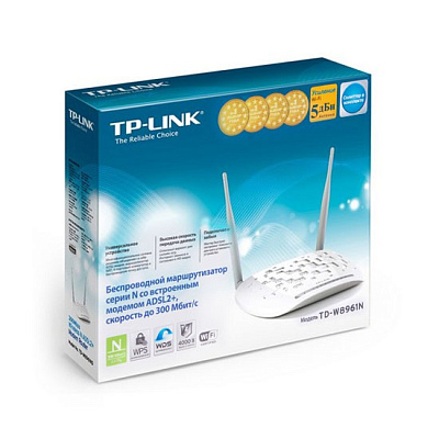 Модем DSL TP-Link TD-W8961N(RU), 300 Mbps Wireless N ADSL2  маршрутизатор (TD-W8961N(RU))