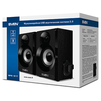Колонки SVEN SPS-517 2.0 черный  (SPS-517 2.0 черный )