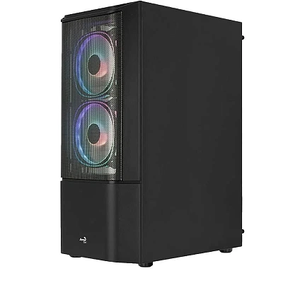 Корпус AeroCool Quantum Mesh-G-BK-v3, Mid Tower, ATX, Black, RGB (QUANTUM MESH-G-BK-V3)