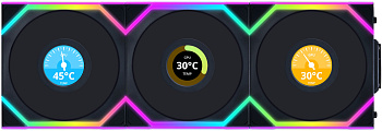 Комплект вентиляторов для корпуса Lian Li Uni Fan SL Wireless LCD 120 ARGB Reverse Blade, Black (12RSLLCD1W3B)