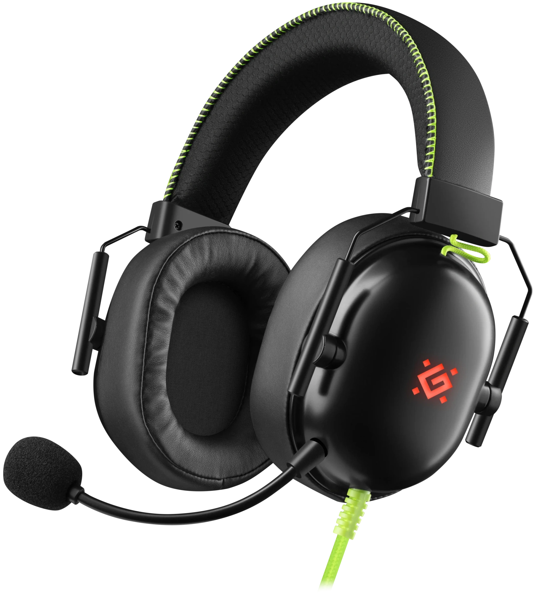 Игровая гарнитура Defender Toxic черный, 7.1, LED, провод 2 м (64552)