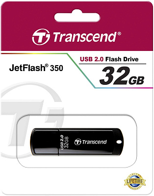 USB Флеш 32GB 2.0 Transcend TS32GJF350 черный (TS32GJF350)