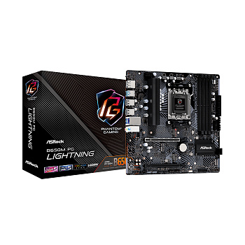 Материнская плата ASRock B650M PG LIGHTNING, AM5, 4xDDR5, micro-ATX  (B650M PG LIGHTNING)