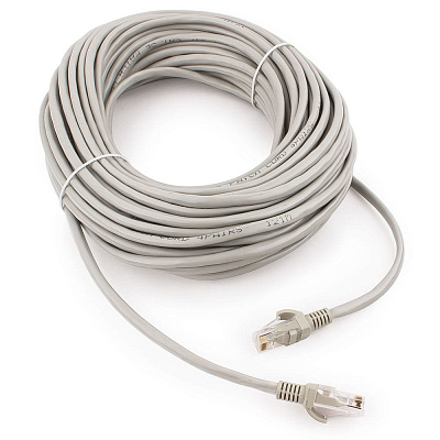 Патч-корд RJ-45 5е cat Cablexpert PP12-15M, UTP, 15m, Grey (PP12-15M)