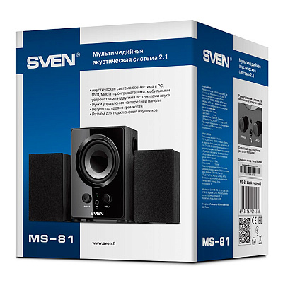  Колонки Sven MS-81 (2.1), Black (MS-81 (2.1) - BLACK)