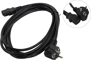 Кабель питания Cablexpert PC-186-1-3M, 3м, Schuko- C13, 3x1кв.мм, черный, с заземлением, пакет (PC-186-1-3M)