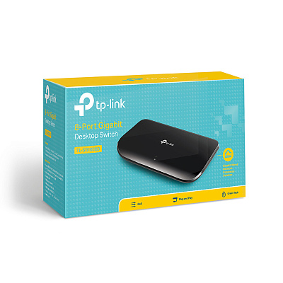 Коммутатор TP-Link TL-SG1008D 8-портовый гигабитный настольный (TL-SG1008D)