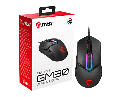Мышь MSI Clutch GM30 Black GAMING Mouse USB2.0/кабель 2м Черный (Clutch GM30)