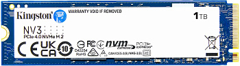 Твердотельный накопитель SSD Kingston NV3 1000GB M.2 NVMe PCIe 4.0 (SNV3S/1000GBK)