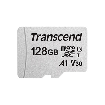 Карта памяти MicroSD 128GB Class 10 U3 Transcend TS128GUSD300S-A (TS128GUSD300S-A)