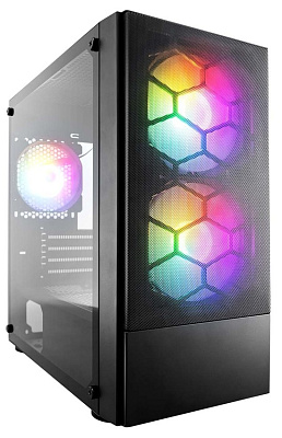 Компьютерный корпус 1STPLAYER FIREBASE X4-M Black (X4-M-BK-2F7-14-1F7)