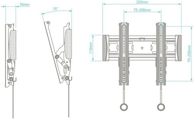 Кронштейн для ТВ Onkron TM4, 17"-37", до 18.2 кг (TM4)