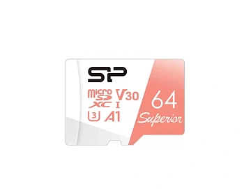Карта памяти microSDXC  64GB, Silicon Power, Class 10 + adapter (SP064GBSTXDV3V20SP)