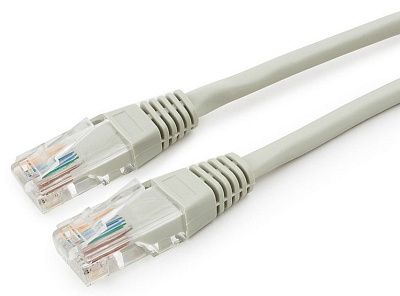 Патч-корд медный UTP Cablexpert PP10-3M кат.5e, 3м, литой, многожильный (серый) (PP10-3M)