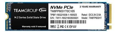 Твердотельный накопитель SSD Team Group MP33 256Gb, M.2, NVMe 1.3, 1600/1000 MB/s (TM8FP6256G0C101)