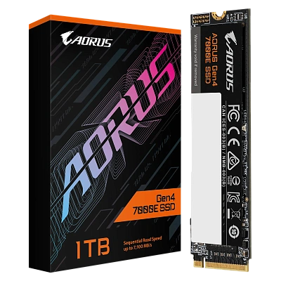 Твердотельный накопитель SSD GIGABYTE AORUS Gen4 7000E 1TB, PCIe NVMe, M2 (AG470E1TB)