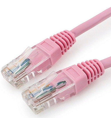 Патч-корд UTP Cablexpert PP12-3M/RO кат.5e, 3м, литой, многожильный (розовый) (PP12-3M/RO)