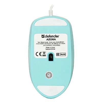 Мышь Defender Azora MB-241, Light Blue, (52243)
