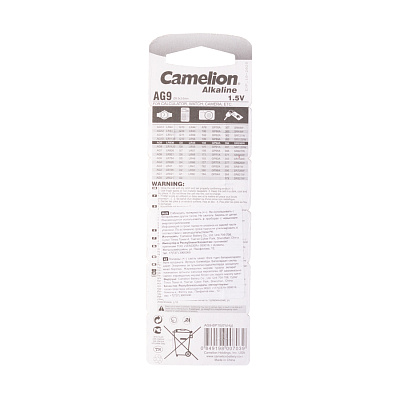 Батарейка CAMELION Alkaline AG9-BP10(0%Hg) 10 шт. в блистере (AG9-BP10(0%Hg))