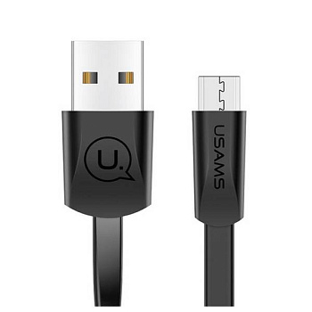 Кабель Micro USB Usams SJ-201, 1.2m, Black (SJ201MIC01)