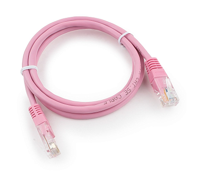 Патч-корд UTP Cablexpert PP12-3M/RO кат.5e, 3м, литой, многожильный (розовый) (PP12-3M/RO)