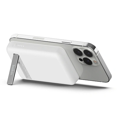Портативный внешний аккумулятор Belkin Magnetic Wireless Power Bank 5K + Stand, WHITE (BPD004btWT)