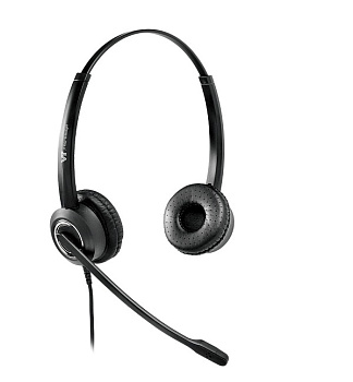 Проводная гарнитура VT6200-D QD(P)-RJ9(03), Дуо, HD звук, QD, переходник QD-RJ09(03) (VT6200-D QD(P)-RJ9(03))