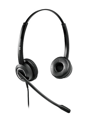 Проводная гарнитура VT6200-D QD(P)-RJ9(03), Дуо, HD звук, QD, переходник QD-RJ09(03) (VT6200-D QD(P)-RJ9(03))