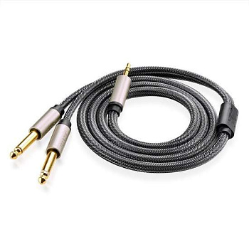 Кабель Audio(m) 3.5mm - 2*Audio(m) 6.3mm, 1m AV126 UGREEN (10613)