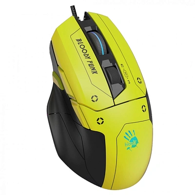 Мышь A4Tech Bloody W70 Max Activated, Punk Yellow, USB (W70 MAX PUNK YELLOW ACTIVATED)