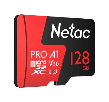 Карта памяти MicroSD Netac P500 Extreme Pro 128GB Class 10, V30 (NT02P500PRO-128G-S)