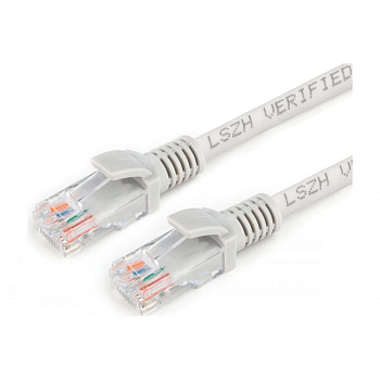Патч-корд LSZH UTP Cablexpert, кат. 5e, 1.5м, серый (PP30-1.5M)