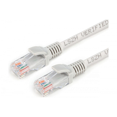 Патч-корд LSZH UTP Cablexpert, кат. 5e, 1.5м, серый (PP30-1.5M)