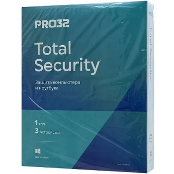 Антивирус PRO32 Total Security – лицензия на 1 год на 3 устройства (PRO32-PTS-NS(ALEKEY)-1-3 KZ)