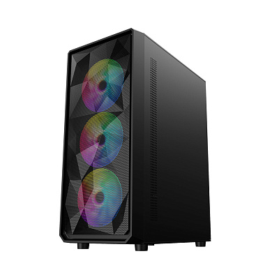 Компьютерный корпус 1STPLAYER FD3-BK-1F5M-3F5S Black без Б/П (FD3-BK-1F5M-3F5S)