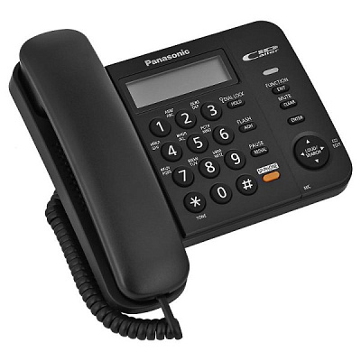 Panasonic Телефон проводной KX-TS2358RUB (чёрный)  (KX-TS2358RUB)